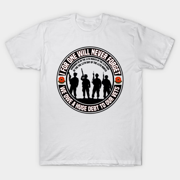 Remembering Our Veterans On Remembrance Day T-Shirt by FirstTees